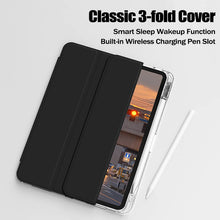 Load image into Gallery viewer, iPad case Folding Stand Transparent Acrylic Hard Tablet Case iPad Cover Casing With Foldable Holder