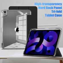 Load image into Gallery viewer, iPad case Folding Stand Transparent Acrylic Hard Tablet Case iPad Cover Casing With Foldable Holder