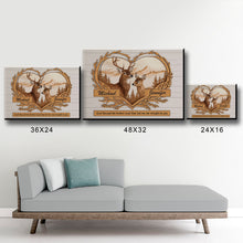 Load image into Gallery viewer, Deer Love Mountains 2 Names Premium Canvas
