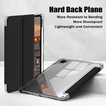 Load image into Gallery viewer, iPad case Folding Stand Transparent Acrylic Hard Tablet Case iPad Cover Casing With Foldable Holder