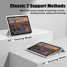 Load image into Gallery viewer, iPad case Folding Stand Transparent Acrylic Hard Tablet Case iPad Cover Casing With Foldable Holder