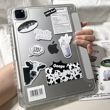 Load image into Gallery viewer, iPad case Folding Stand Transparent Acrylic Hard Tablet Case iPad Cover Casing With Foldable Holder