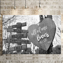 Load image into Gallery viewer, Love Board Multi-Names Premium Canvas