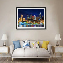 Load image into Gallery viewer, Nightlife in Philadelphia Canvas Painting, Plant Posters And Prints