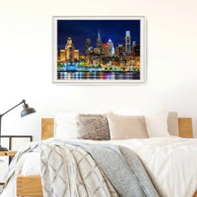 Load image into Gallery viewer, Nightlife in Philadelphia Canvas Painting, Plant Posters And Prints