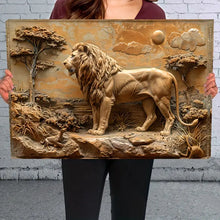 Load image into Gallery viewer, 1pc 2D Wooden Framed Canvas Painting Lion Wall Art Prints For Home Decoration, Living Room & Bedroom, Festival Party Decor, Gifts, Ready To Hang