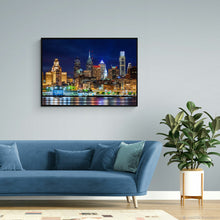 Load image into Gallery viewer, Nightlife in Philadelphia Canvas Painting, Plant Posters And Prints