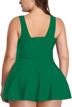 Load image into Gallery viewer, Hot Sale Plus Size Tankini Swimsuits for Women Two Piece Swim Dress Flare Flowy Bathing Suits