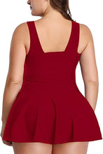 Load image into Gallery viewer, Hot Sale Plus Size Tankini Swimsuits for Women Two Piece Swim Dress Flare Flowy Bathing Suits