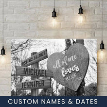 Load image into Gallery viewer, Love Board Multi-Names Premium Canvas