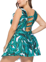 Load image into Gallery viewer, Hot Sale Plus Size Tankini Swimsuits for Women Two Piece Swim Dress Flare Flowy Bathing Suits