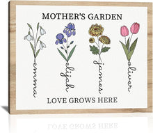 Load image into Gallery viewer, Custom Birth Flower Canvas - Unique Family Gifts
