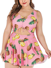 Load image into Gallery viewer, Hot Sale Plus Size Tankini Swimsuits for Women Two Piece Swim Dress Flare Flowy Bathing Suits