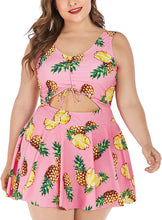 Load image into Gallery viewer, Hot Sale Plus Size Tankini Swimsuits for Women Two Piece Swim Dress Flare Flowy Bathing Suits