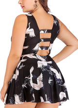 Load image into Gallery viewer, Hot Sale Plus Size Tankini Swimsuits for Women Two Piece Swim Dress Flare Flowy Bathing Suits