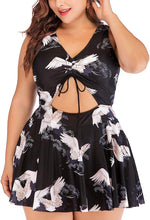 Load image into Gallery viewer, Hot Sale Plus Size Tankini Swimsuits for Women Two Piece Swim Dress Flare Flowy Bathing Suits