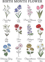 Load image into Gallery viewer, Custom Birth Flower Canvas - Unique Family Gifts