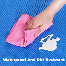 Load image into Gallery viewer, 1x1m Puzzle Exercise Floor Mat, Pack of 2, Interlocking Foam Tiles with Border, Exercise Equipment Mat for Gyms, Yoga, Outdoor Workout