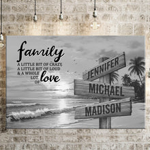 Load image into Gallery viewer, Beach Scenery  A Little Whole Lot of Love Multi-Names Premium Canvas