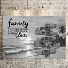Load image into Gallery viewer, Beach Scenery  A Little Whole Lot of Love Multi-Names Premium Canvas
