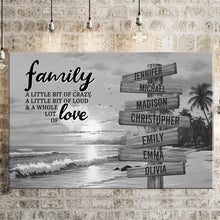 Load image into Gallery viewer, Beach Scenery  A Little Whole Lot of Love Multi-Names Premium Canvas