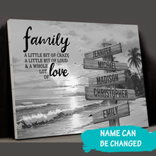 Load image into Gallery viewer, Beach Scenery  A Little Whole Lot of Love Multi-Names Premium Canvas