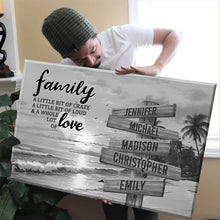 Load image into Gallery viewer, Beach Scenery  A Little Whole Lot of Love Multi-Names Premium Canvas