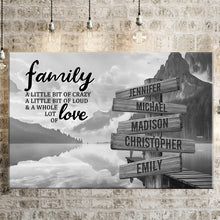 Load image into Gallery viewer, Canyon Dock A Little Whole Lot of Love Multi-Names Premium Canvas Poster
