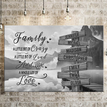 Load image into Gallery viewer, Canyon Dock  A Little Whole Lot of Love Multi-Names Premium Canvas