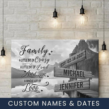 Load image into Gallery viewer, Canyon Dock A Little Whole Lot of Love Multi-Names Premium Canvas Poster