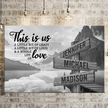 Load image into Gallery viewer, Canyon Dock Personalized "THIS IS US" Multi-Names Premium Canvas Poster