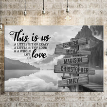 Load image into Gallery viewer, Canyon Dock Personalized "THIS IS US" Multi-Names Premium Canvas Poster