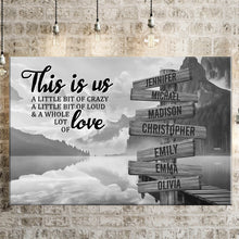 Load image into Gallery viewer, Canyon Dock Personalized "THIS IS US" Multi-Names Premium Canvas Poster