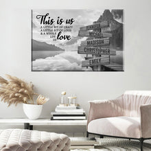 Load image into Gallery viewer, Canyon Dock  Personalized "THIS IS US" Multi-Names Premium Canvas