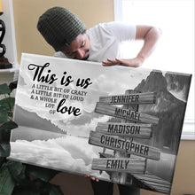 Load image into Gallery viewer, Canyon Dock  Personalized "THIS IS US" Multi-Names Premium Canvas