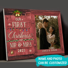 Load image into Gallery viewer, Christmas Newlywed Gift Personalized Couple Premium Canvas Poster