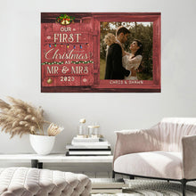 Load image into Gallery viewer, Christmas Newlywed Gift Personalized Couple Premium Canvas