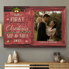 Load image into Gallery viewer, Christmas Newlywed Gift Personalized Couple Premium Canvas Poster
