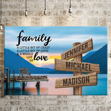 Load image into Gallery viewer, Scenic View Of Pier Color A Little Whole Lot of Love Multi-Names Premium Canvas