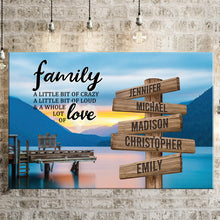 Load image into Gallery viewer, Scenic View Of Pier Color A Little Whole Lot of Love Multi-Names Premium Canvas Poster