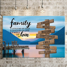 Load image into Gallery viewer, Scenic View Of Pier Color A Little Whole Lot of Love Multi-Names Premium Canvas