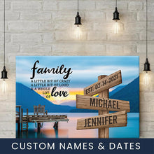 Load image into Gallery viewer, Scenic View Of Pier Color A Little Whole Lot of Love Multi-Names Premium Canvas