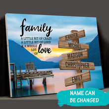 Load image into Gallery viewer, Scenic View Of Pier Color A Little Whole Lot of Love Multi-Names Premium Canvas
