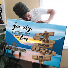 Load image into Gallery viewer, Scenic View Of Pier Color A Little Whole Lot of Love Multi-Names Premium Canvas