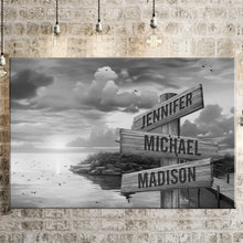 Load image into Gallery viewer, Coast Dusk Multi-Names Premium Canvas