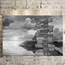 Load image into Gallery viewer, Coast Dusk Multi-Names Premium Canvas
