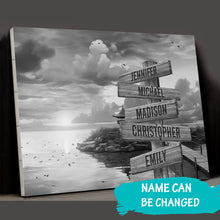Load image into Gallery viewer, Coast Dusk Multi-Names Premium Canvas Poster