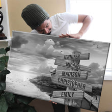 Load image into Gallery viewer, Coast Dusk Multi-Names Premium Canvas