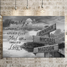 Load image into Gallery viewer, Coast Dusk A Little Whole Lot of Love Multi-Names Premium Canvas Poster