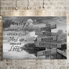 Load image into Gallery viewer, Coast Dusk A Little Whole Lot of Love Multi-Names Premium Canvas